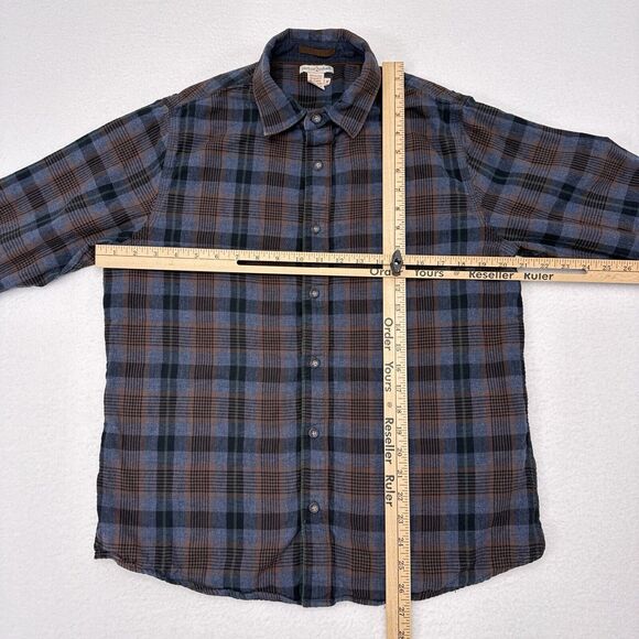 Carbon 2 Cobalt Shirt Mens Size Medium Blue Plaid Button Up Plaid Casual - Picture 8 of 10